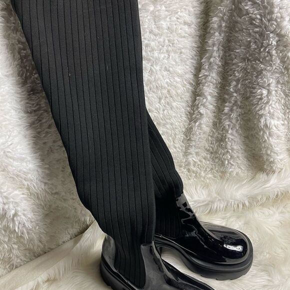 EGO Synthetic Black patent and knitted thigh high chunky platform boots SZ10.5 - Picture 4 of 10